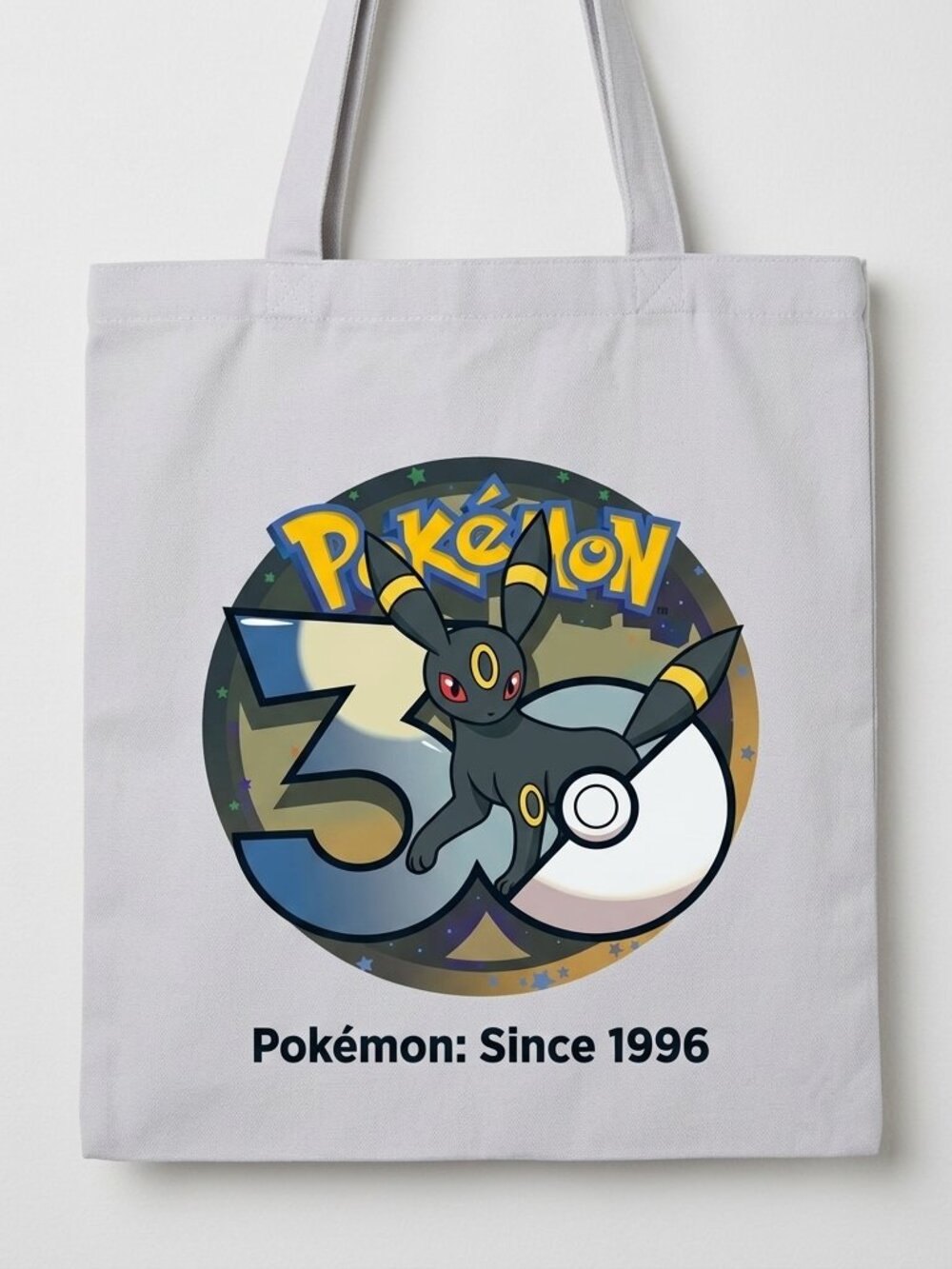 Umbreon Pokemon 30th Anniversary Canvas Tote Bag